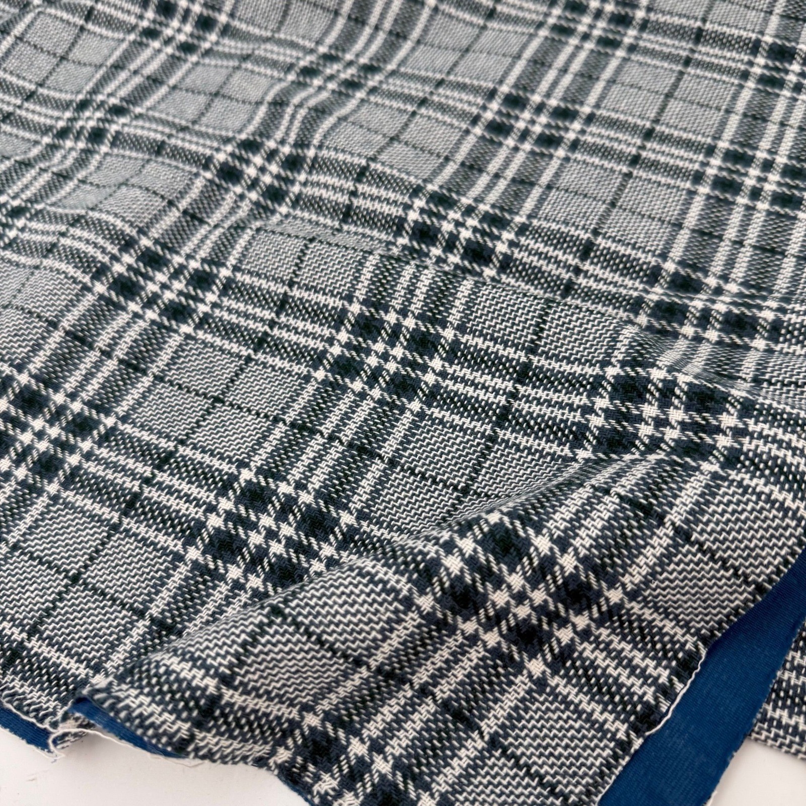 Green and White Plaid Fabric