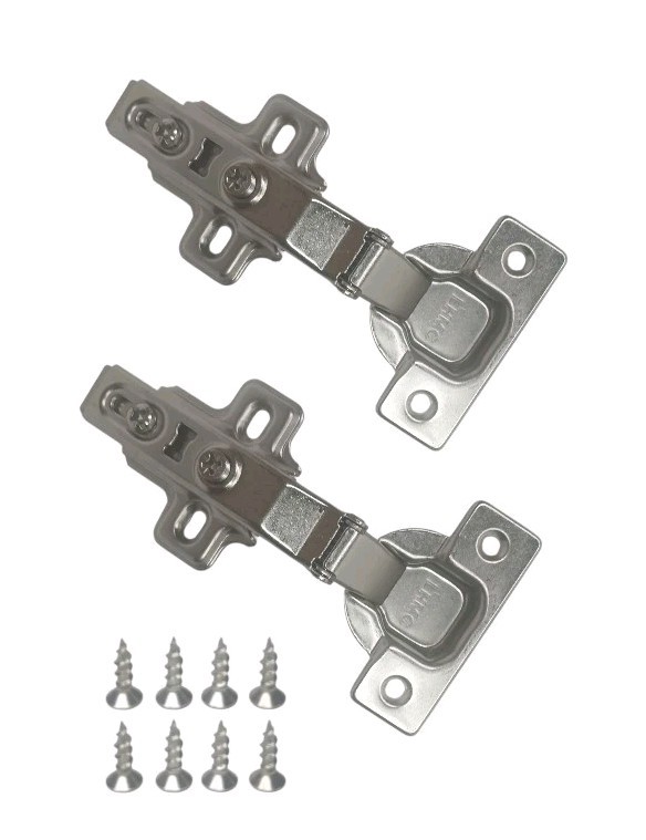 2x Liberty Hardware Soft Close Full Overlay Cabinet Hinges Nickel Pack