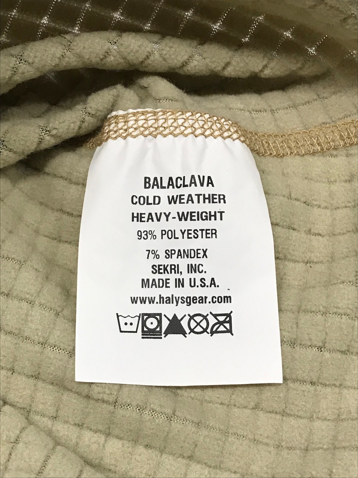 SEKRI HALYS Heavyweight Sand Cold Weather Balaclava Sterile