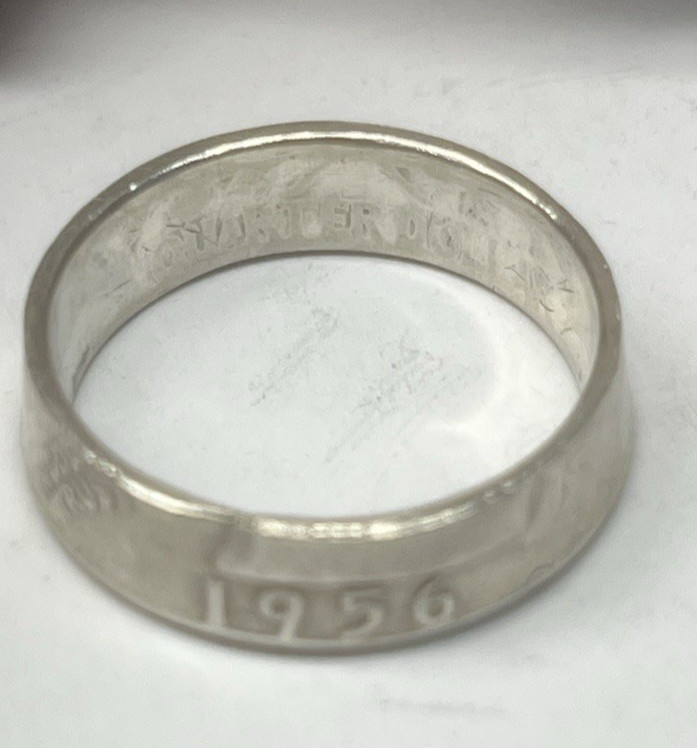 1956 quarter SILVER coin ring sizes 8