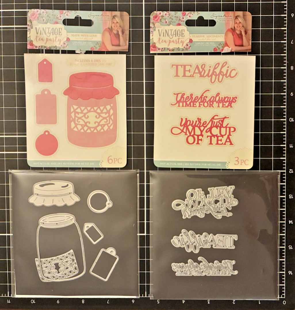 Crafter's Companion Signature Collect VINTAGE TEA PARTY MADE WITH LOVE TEARIFFIC