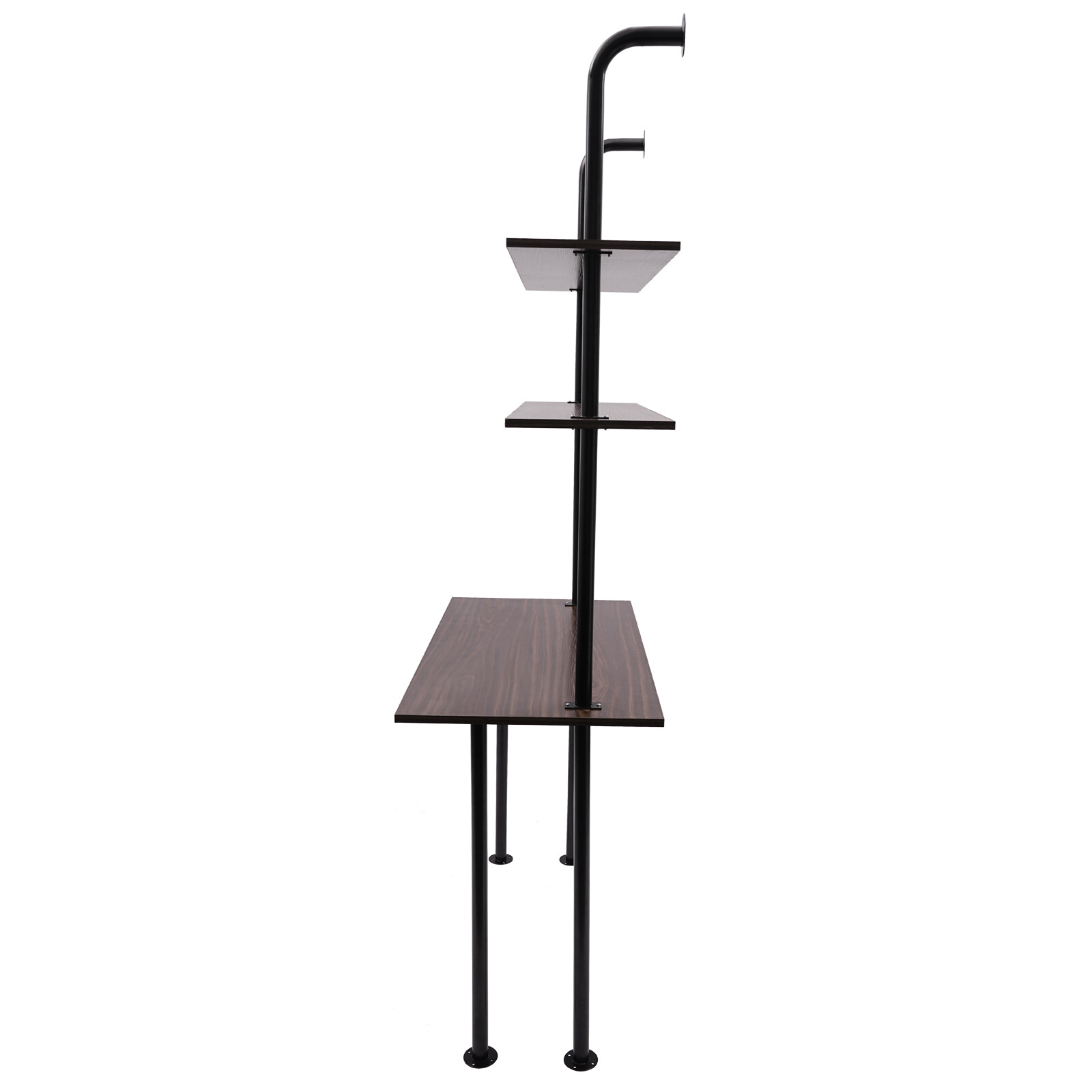 Wall Mounted Table Standing Desk Computer Laptop Desk W/Power Strip Modern Black