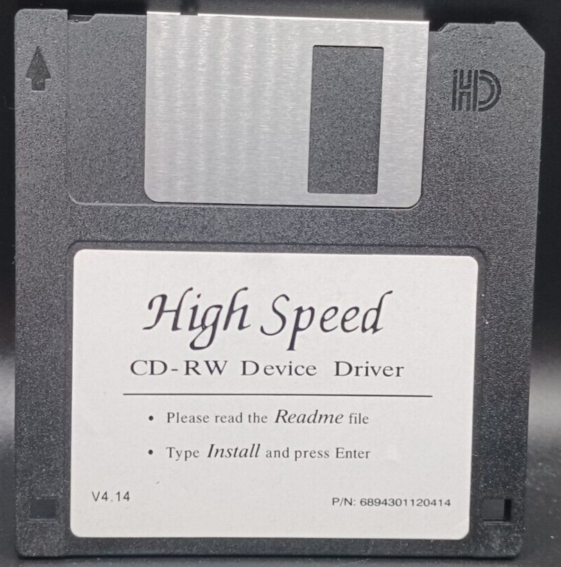 High Speed CD-RW Device Driver Ver 4.14 Floppy Disc