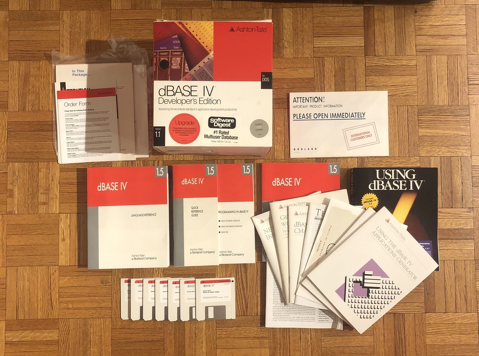 Ashton-Tate dBase IV Developer's Edition Version 1.0 For DOS - Open Box