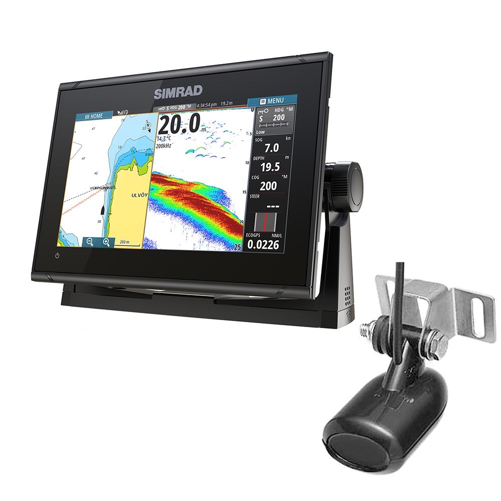 Simrad GO9 XSE 9" GPS Chartplotter Fishfinder + Transducer Touchscreen WiFi CMAP