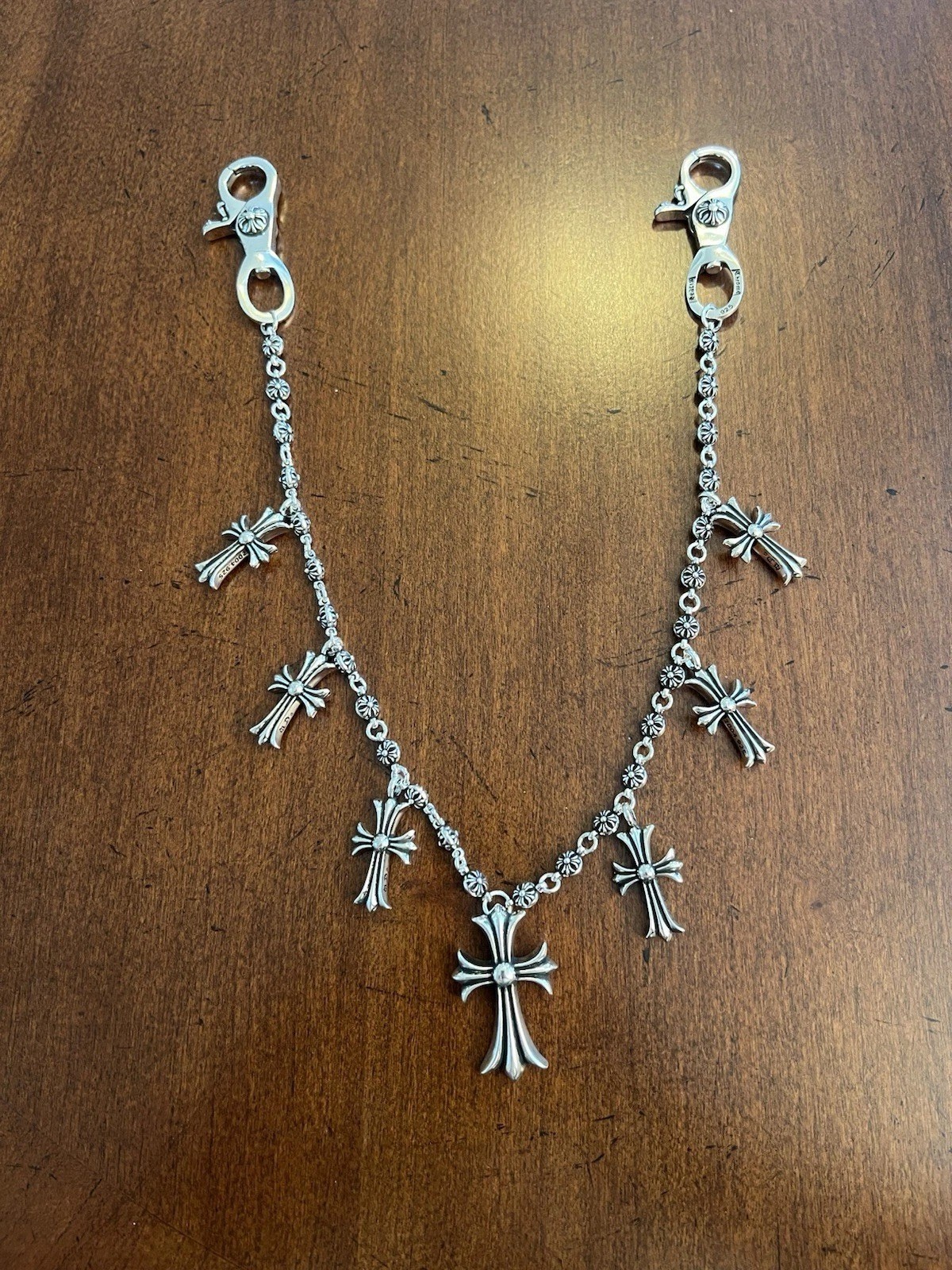 CHROME HEARTS wallet chain 7 Crosses Ball Link 2 Lobster Clasp 20 In