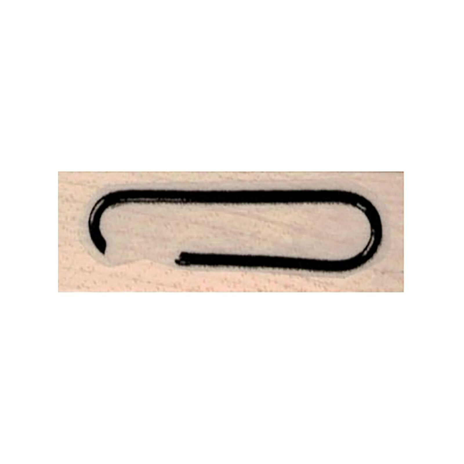 Mounted Rubber Stamp, Paperclip, Fastener, Paper Clip, Office, Mixed Media
