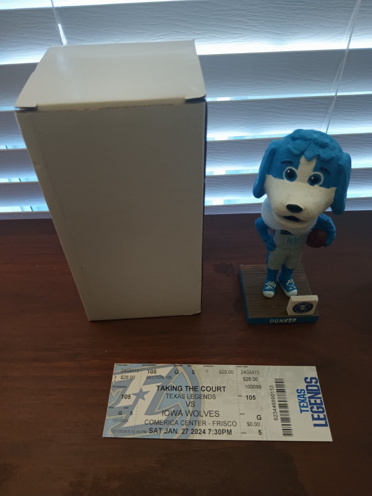 Texas Legends Mascot Dunker Bobblehead Dallas Mavericks  Affiliate Very Limited