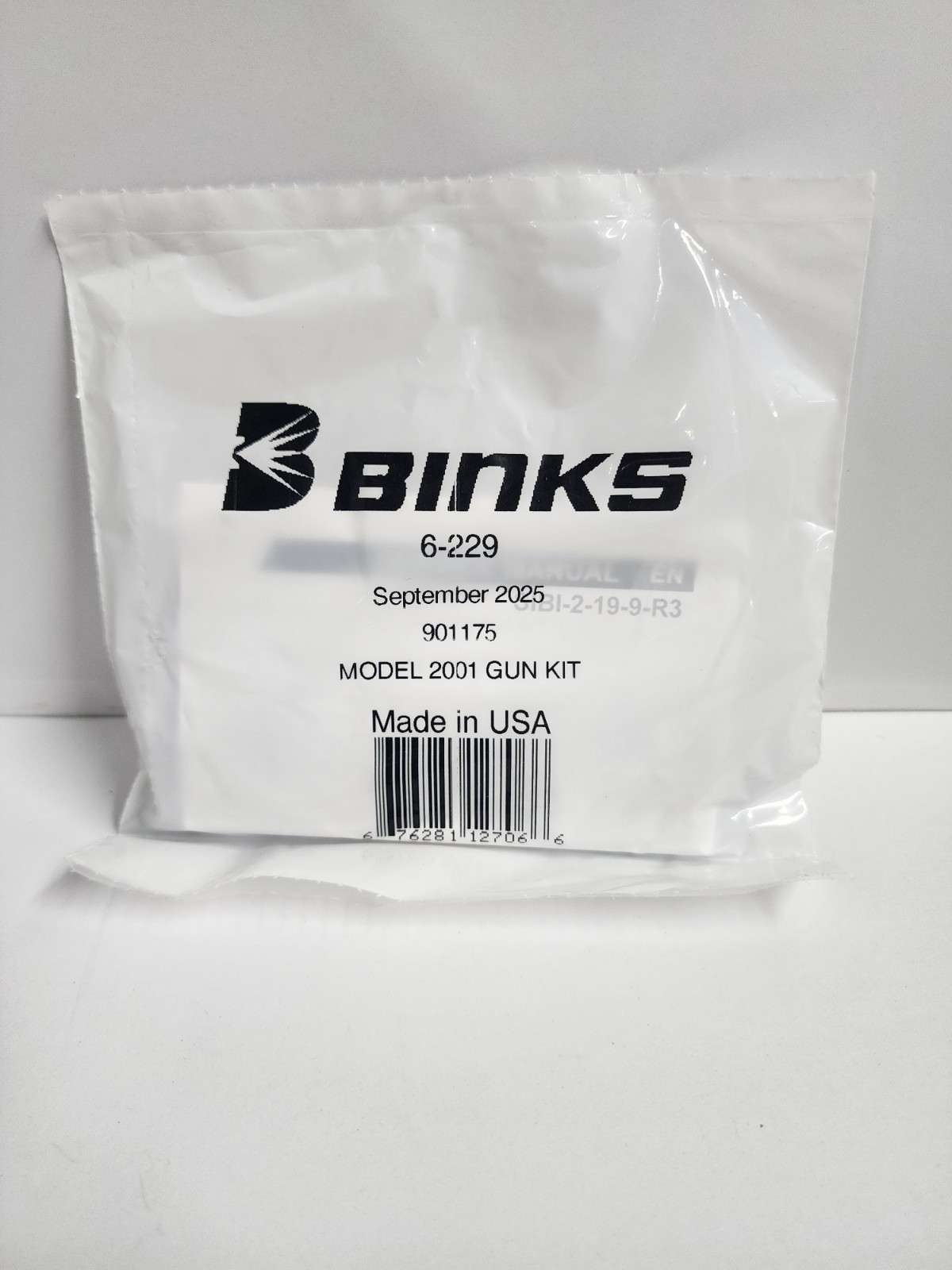 BINKS 6-229 REPAIR KIT FOR 2100,2001 GUN