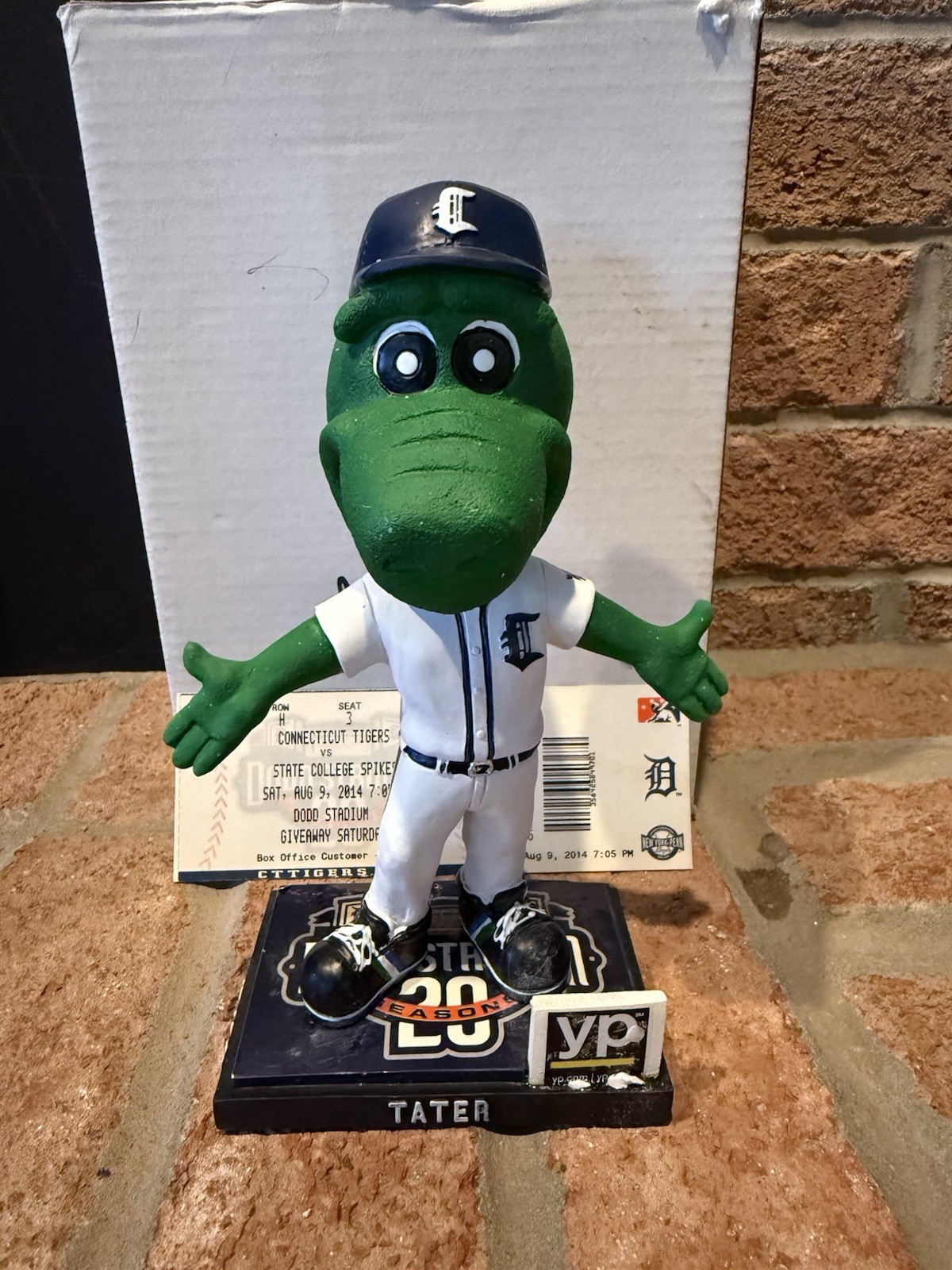 CT Tigers TATER The Gator Mascot Bobblehead Norwich Navigators Detroit Tigers