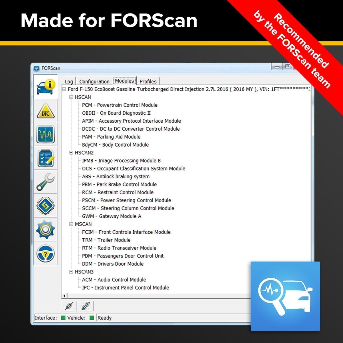 OBDLink EX FORScan OBD Adapter