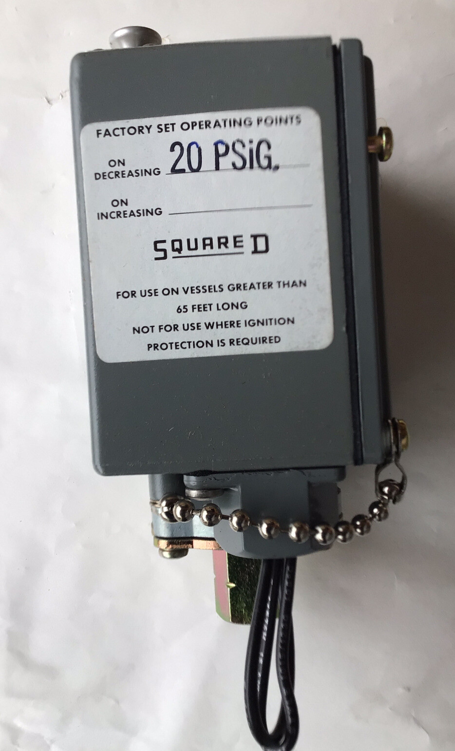 Square D Pressure Switch 9012 GDW-22