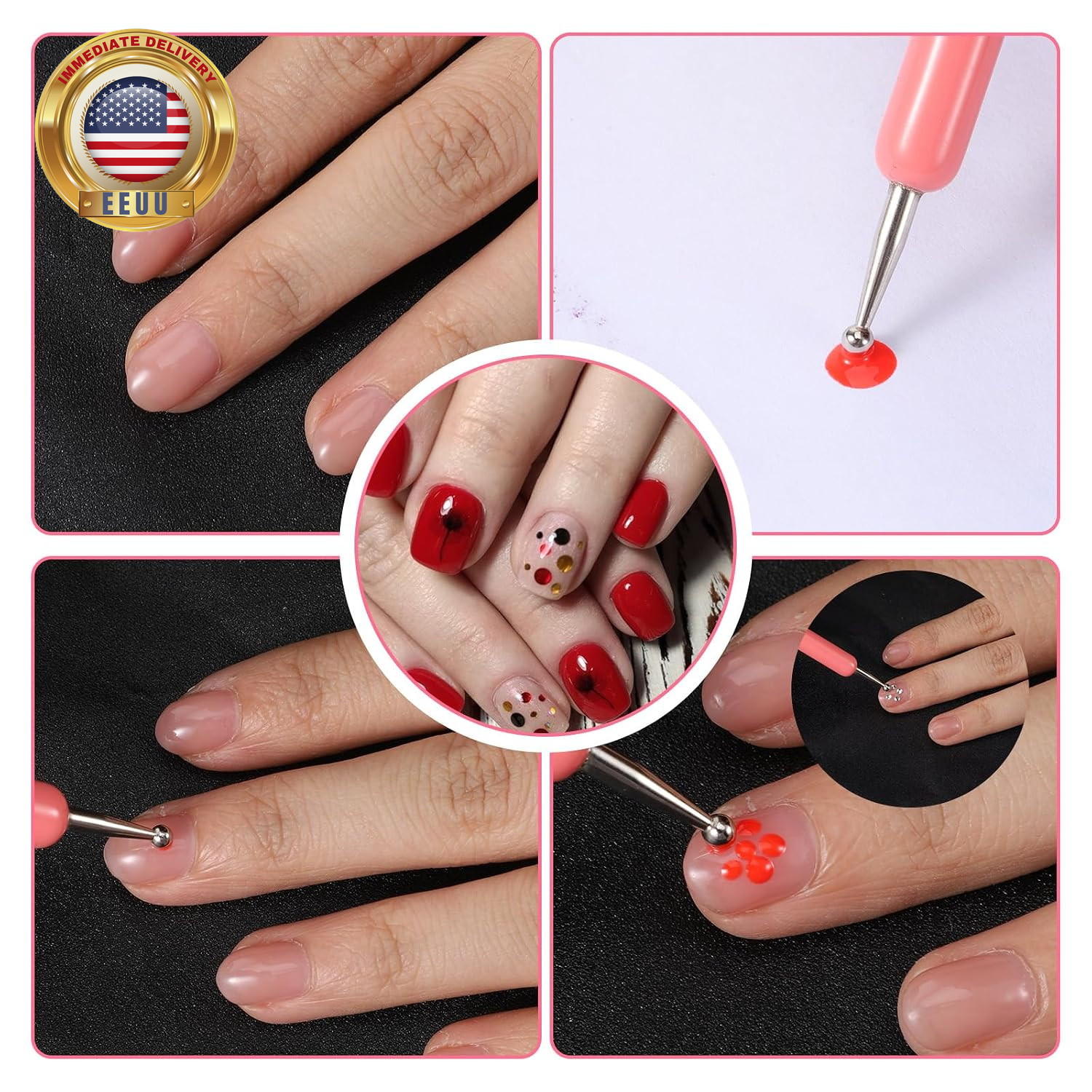 10Pcs Dotting Tools Set, Pattern Tracing Stylus Ball Embossing Stylus for Transf