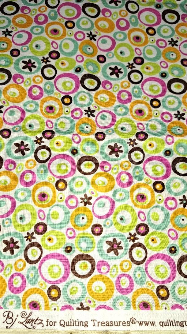 LILY FLORAL CIRCLES by Quilting Treasures - Three 1/2 Yard Pieces
