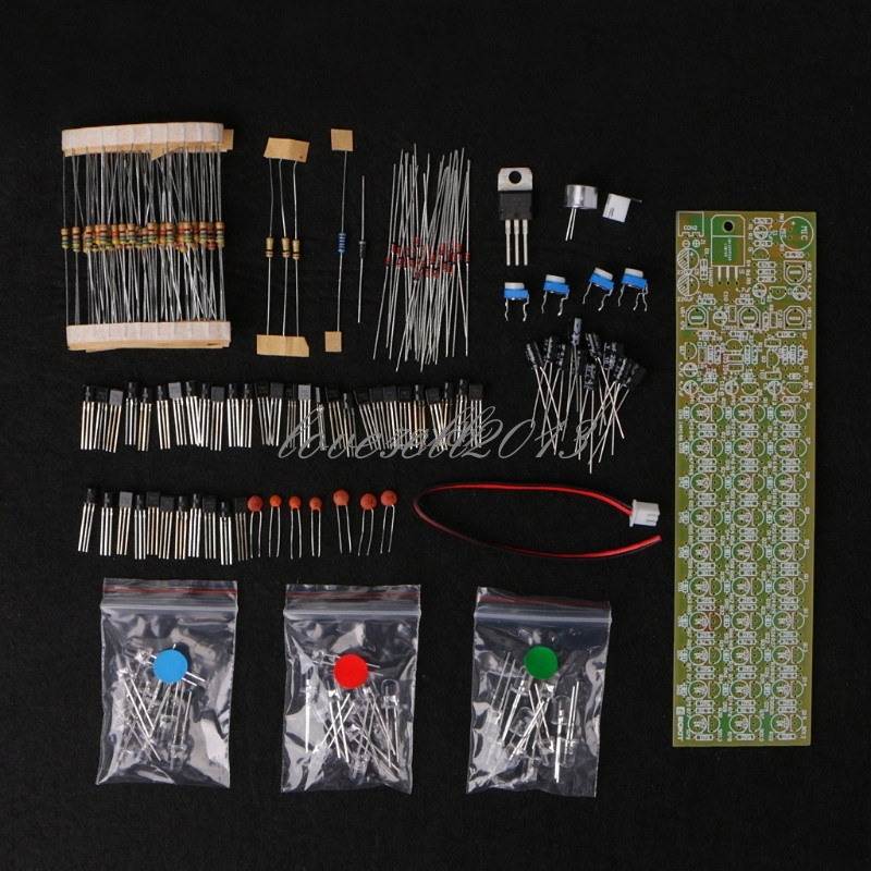 DIY Kit Voice Control Level Indicator Indicating Red/Blue/Green LED Production L