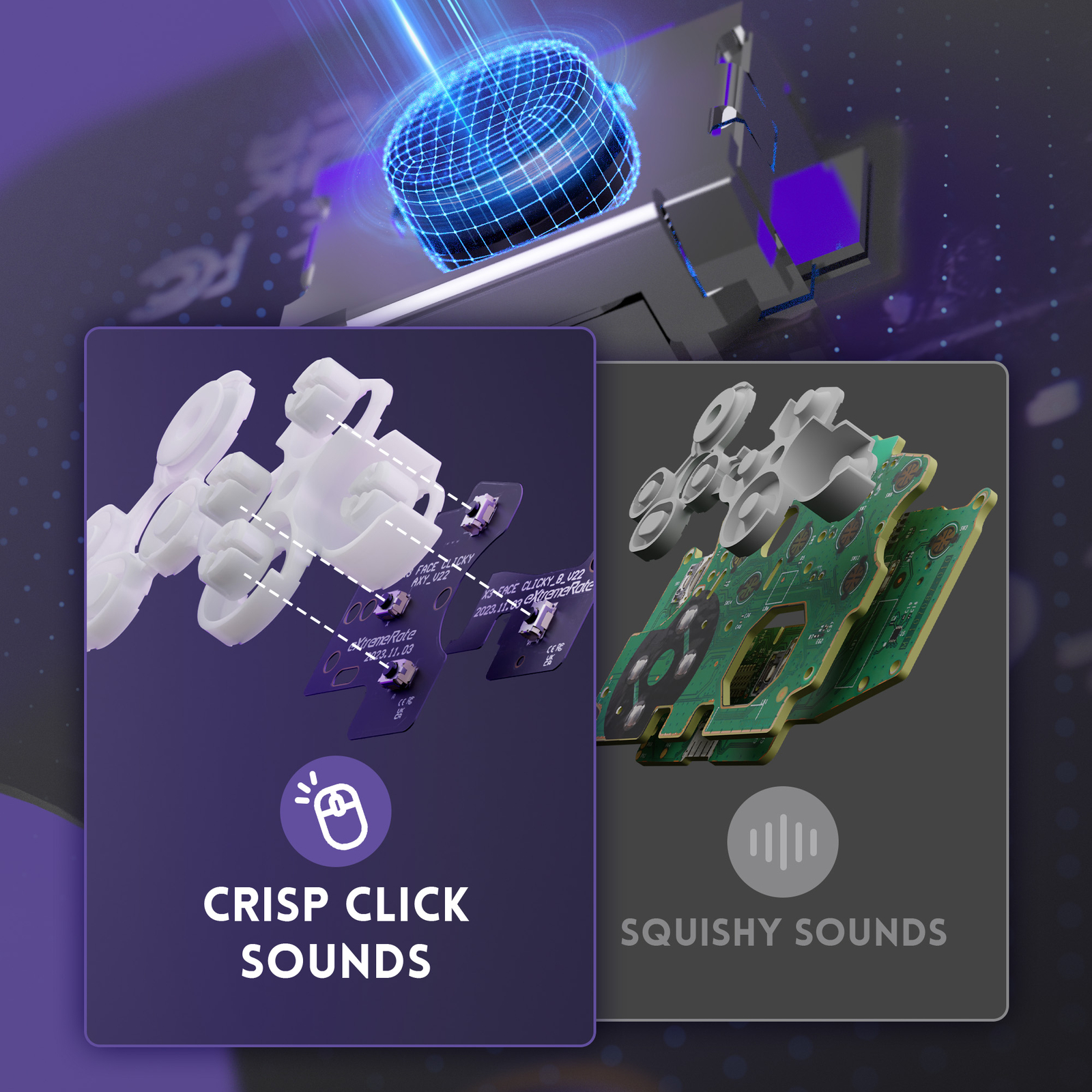 Action Buttons Custom ABXY Keys Mouse Clicky Kit V2 for Xbox Core Controller