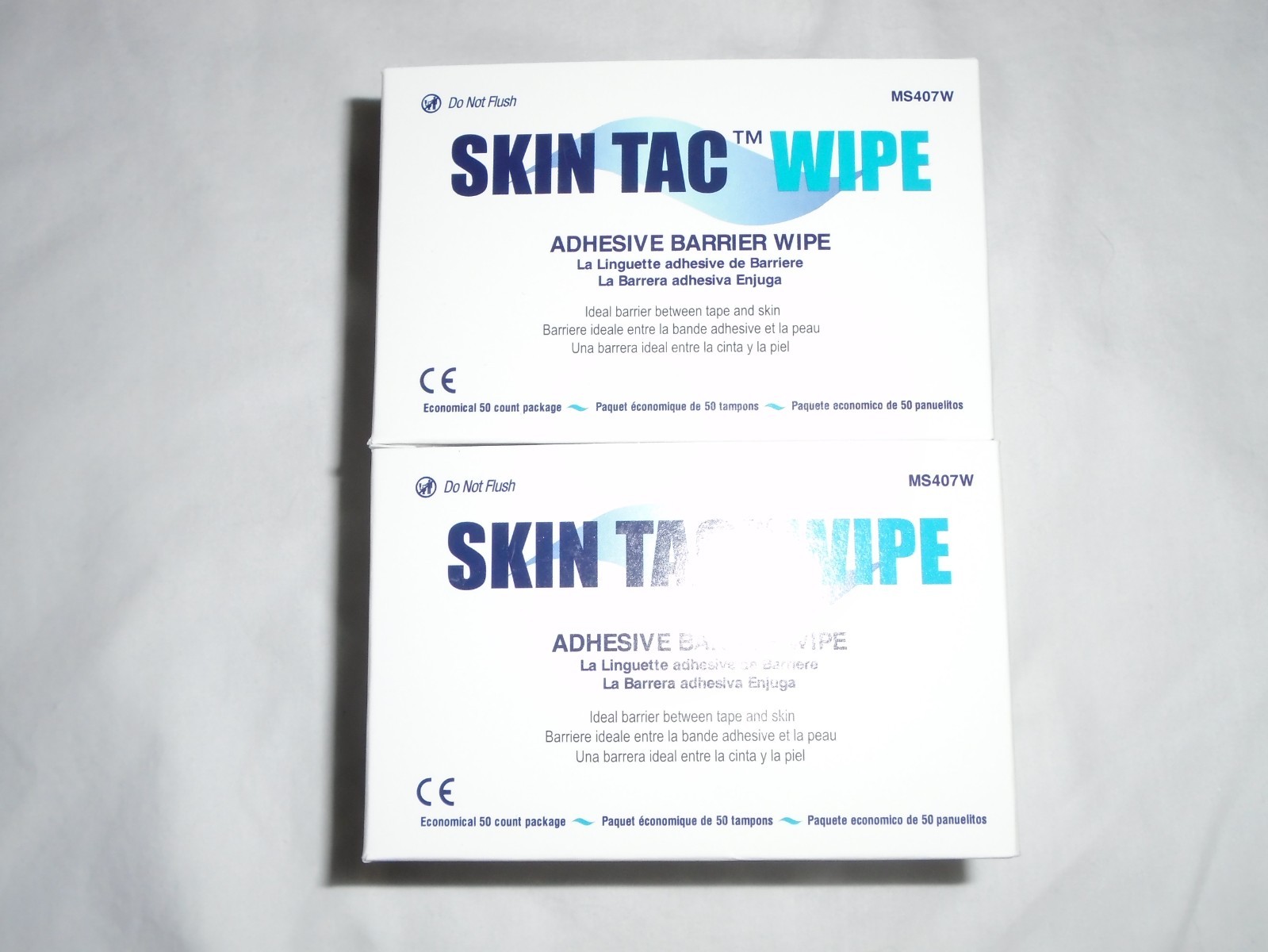 Torbot MS407W Skin Tac Adhesive Barrier Wipes (2 Boxes of 50 each) - NEW