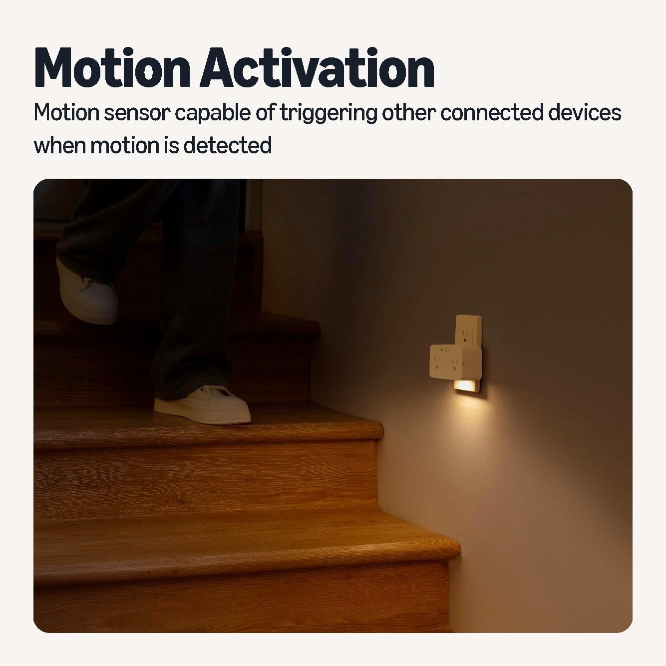 Amazon Basics Dual Smart Plug w/ Motion Sensor & Night Light Alexa Only White