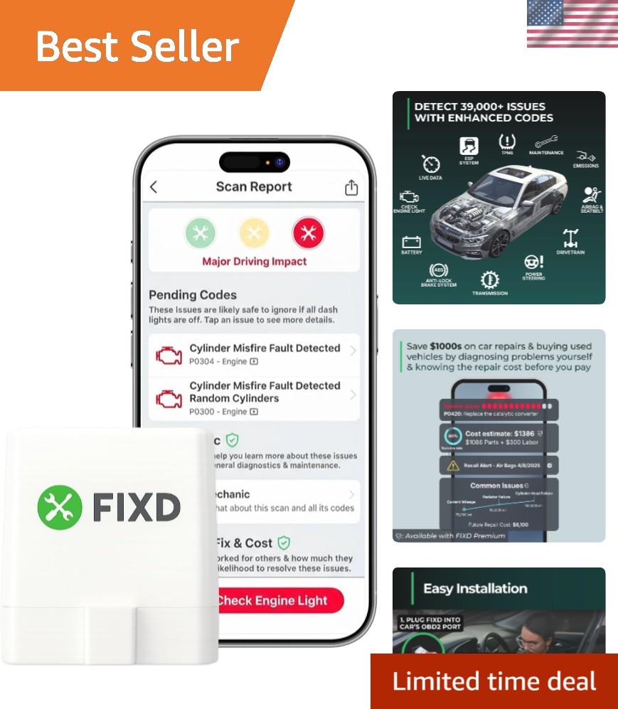 Advanced Bluetooth Vehicle Scanner with 14-Day  Trial for DIY Enthusiasts