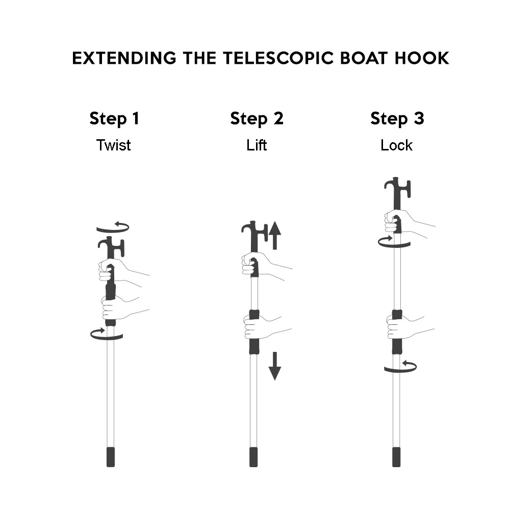 Oceansouth Telescopic Boat Hook