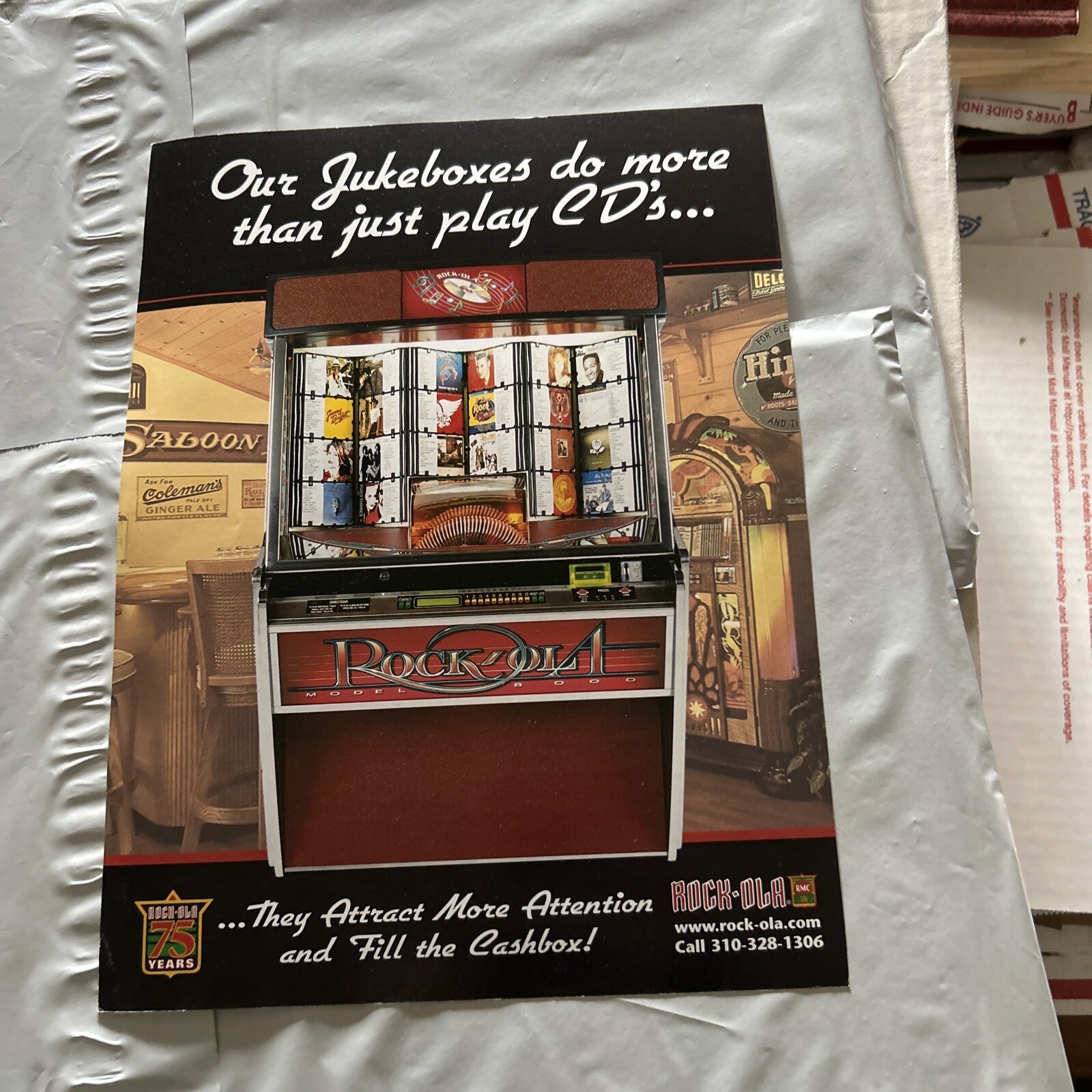 original  2002 Model 8000 ROCK-OLA JUKEBOX  DO MORE antique apparatus  FLYER