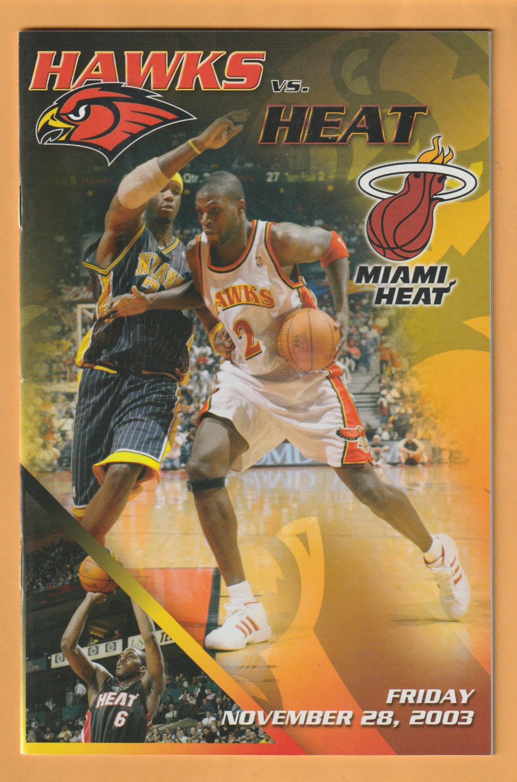 2003 Miami Heat Atlanta Hawks Program Dwyane Wade Rookie Season
