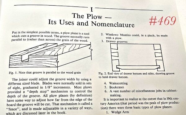 reference book AMERICAN CARPENTER WOODWORKING PLOW Planes J Moody