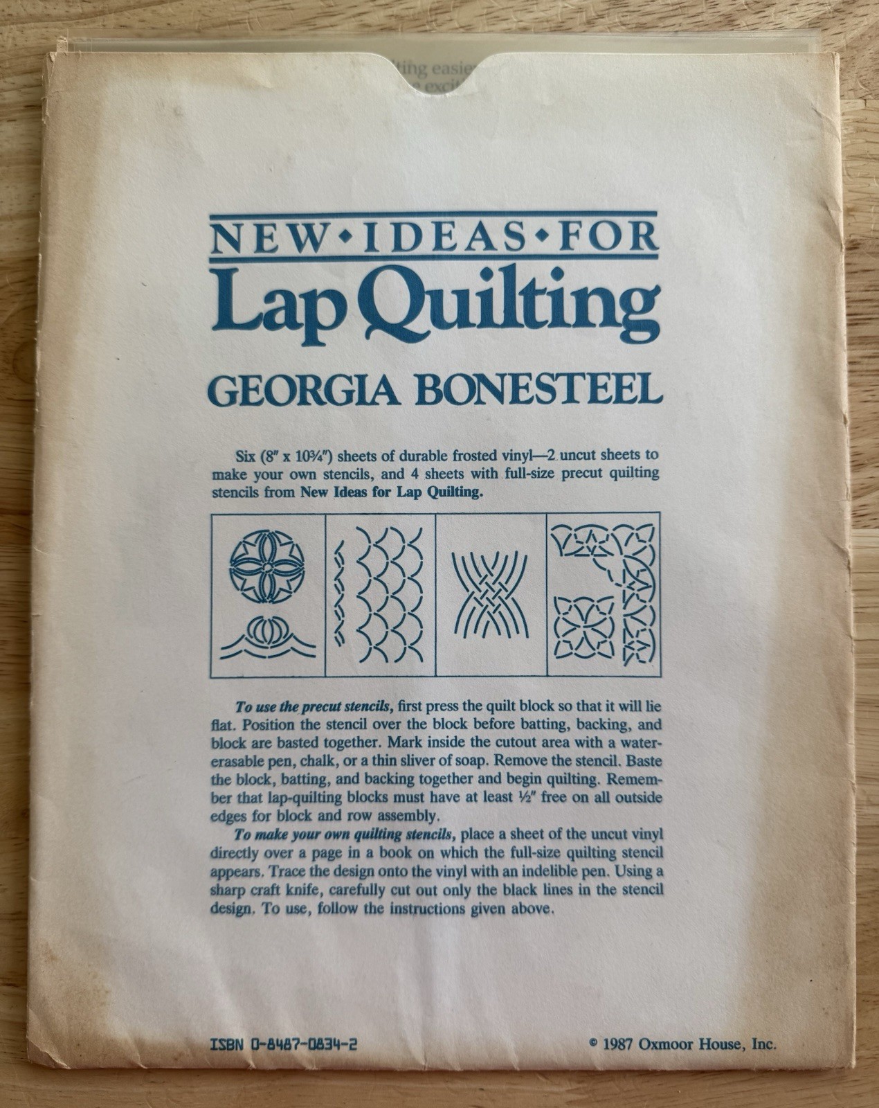 New Ideas for Lap Quilting : Stencil Templates Georgia Bonesteel