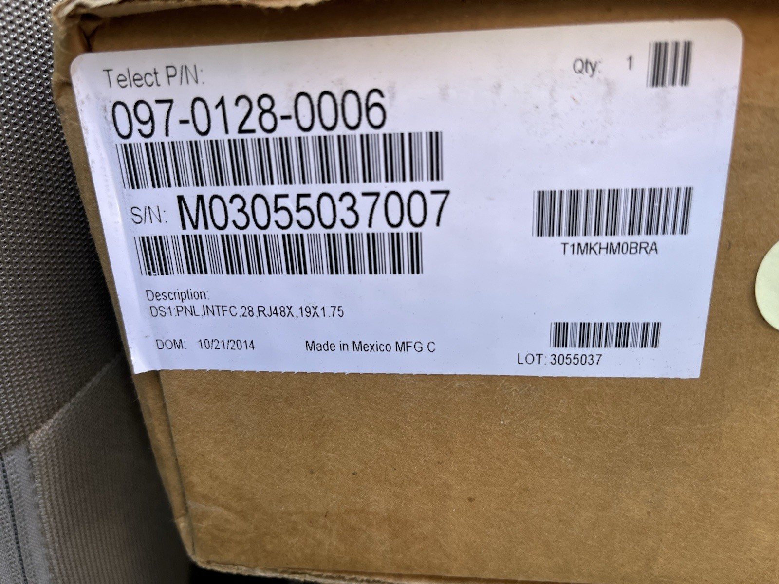 Telect 097-0128-0006 28 Circuit Customer Interface Panel DS1 Copper New CIP