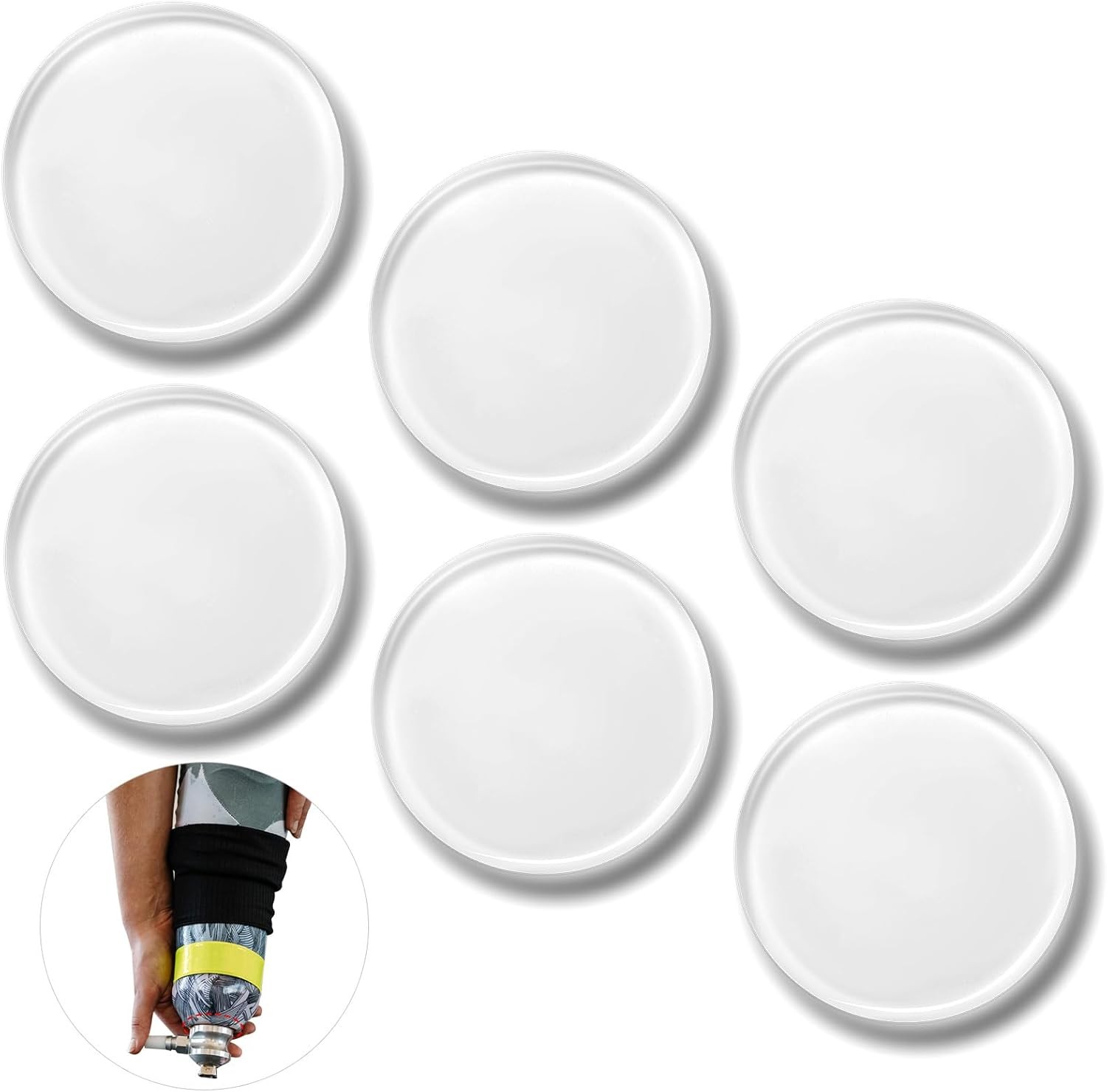 Geiserailie 6 Pcs Prosthetic Leg Pads Liner Patch Amputee 4.5 Inch