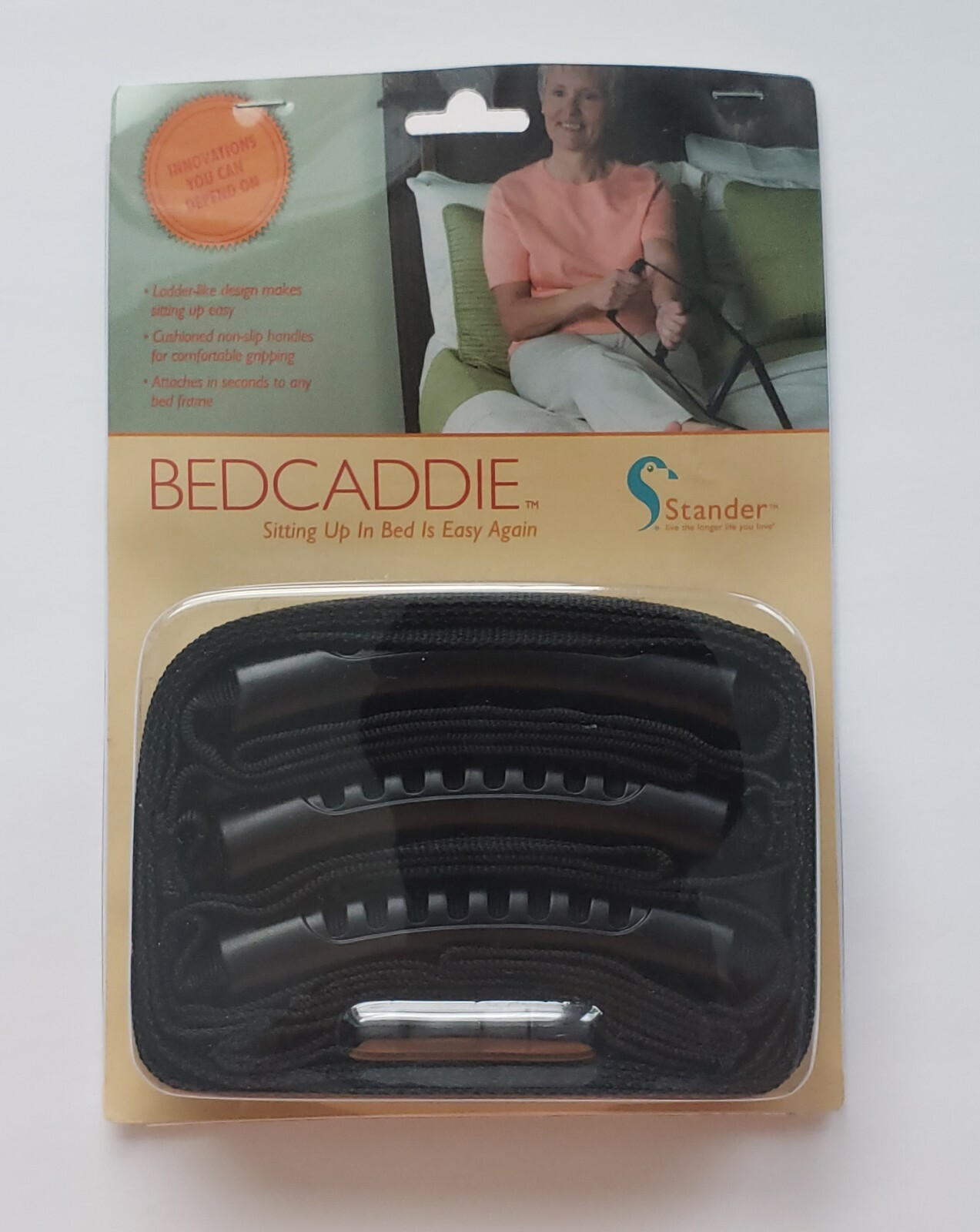 Stander BedCaddie Sit-Up In Bed Assist Handle with Adjustable Nylon Strap New