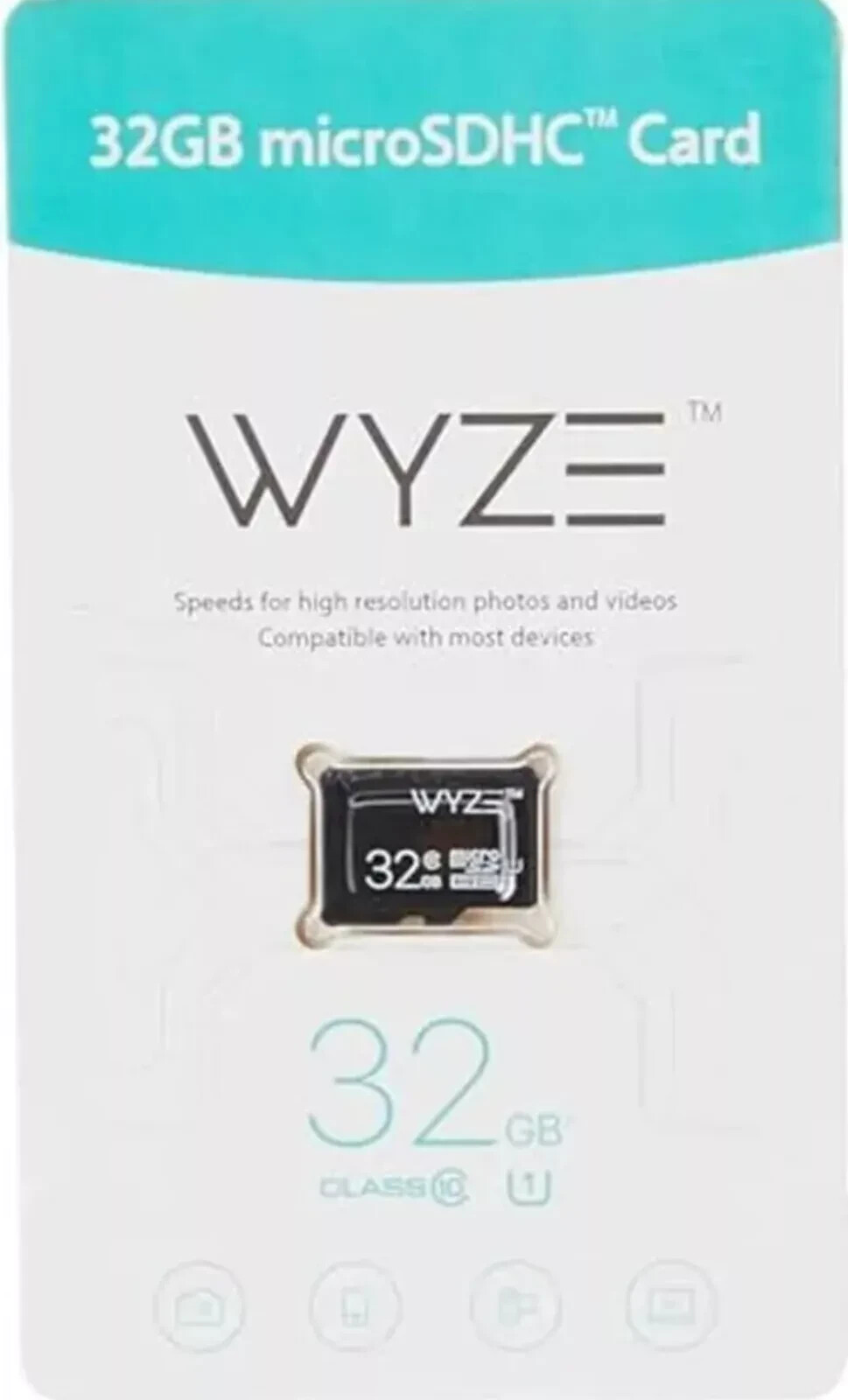 NEW WYZE WYZEMSD32C10 EXPANDABLE STORAGE 32GB MICROSDHC MEMORY CARD CLASS 10