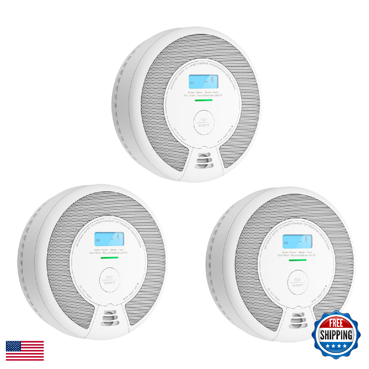 X-Sense Combination Co Alarm 10-Year Battery Large Lcd Ul 217 Ul 2034 Certified