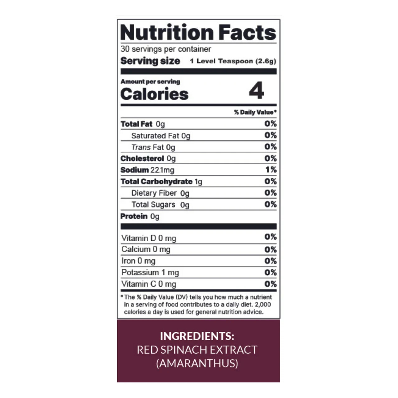 VITA SPINACH Red Spinach Extract