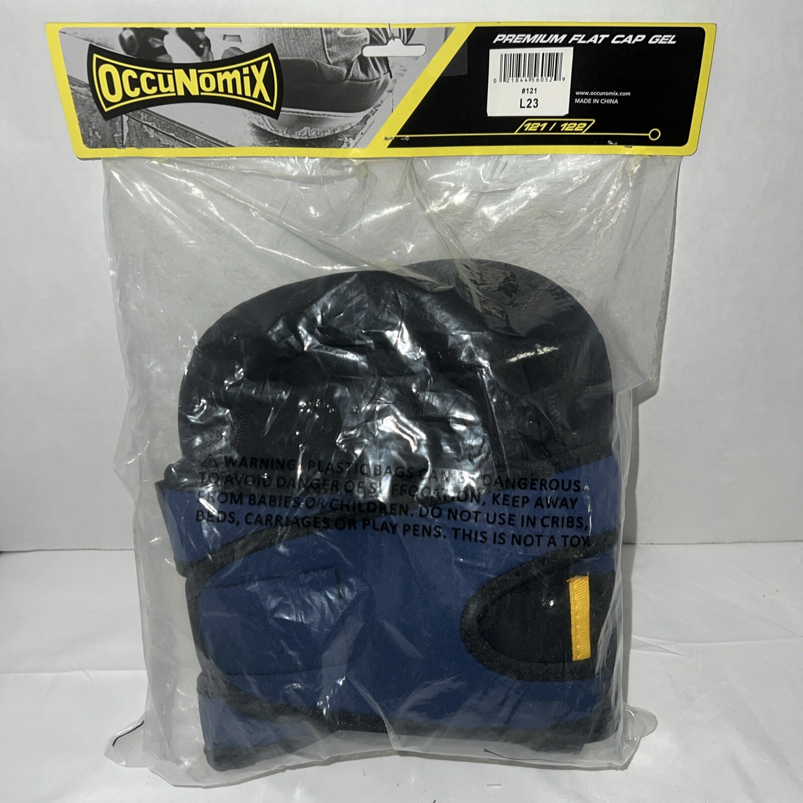 Occunomix 121 Premium Black Flat Cap Adjustable Knee Pads NEW