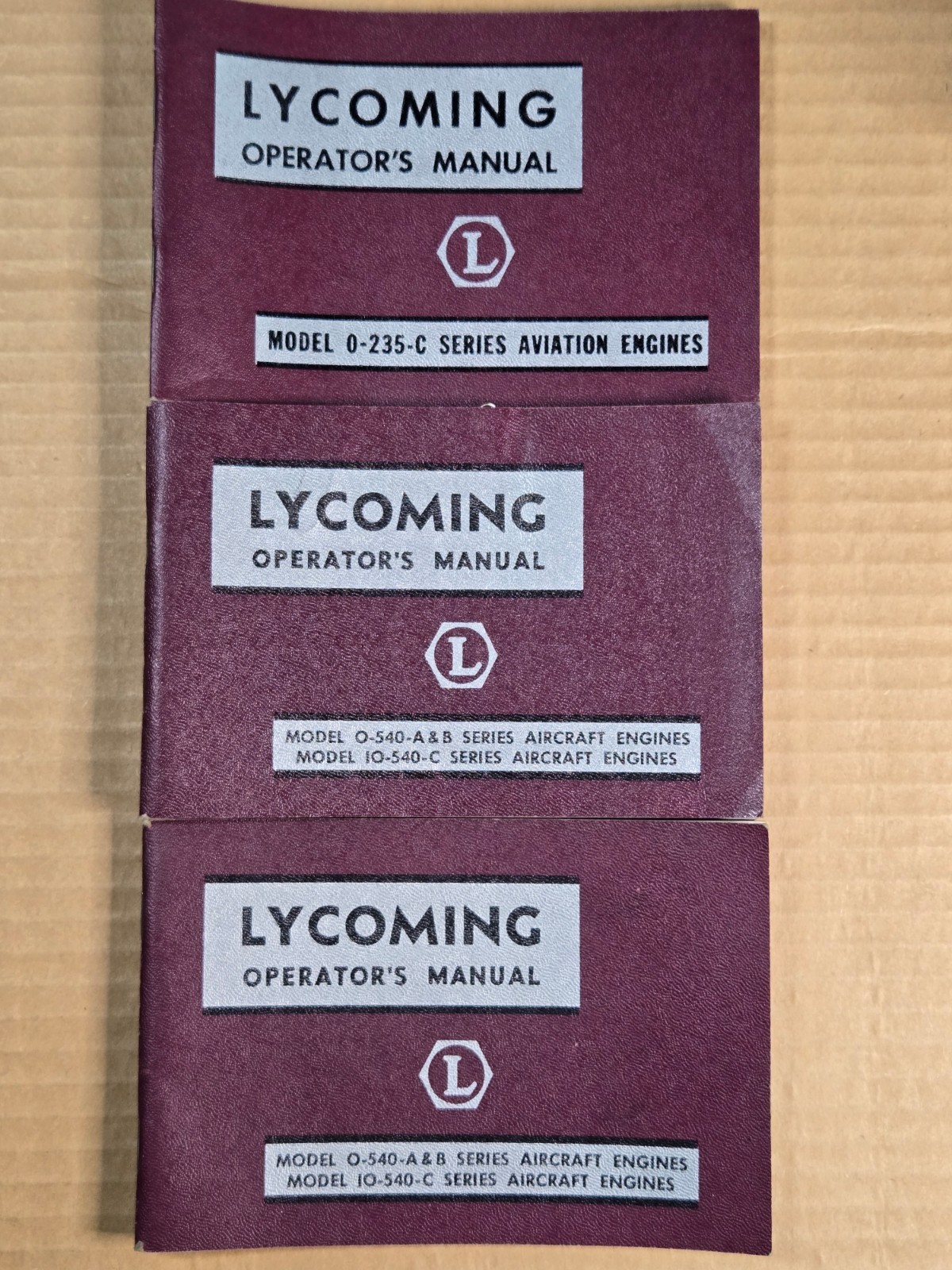 Lot 3 Lycoming Aircraft Engines Manual 0-540-A & B, 0-235-C