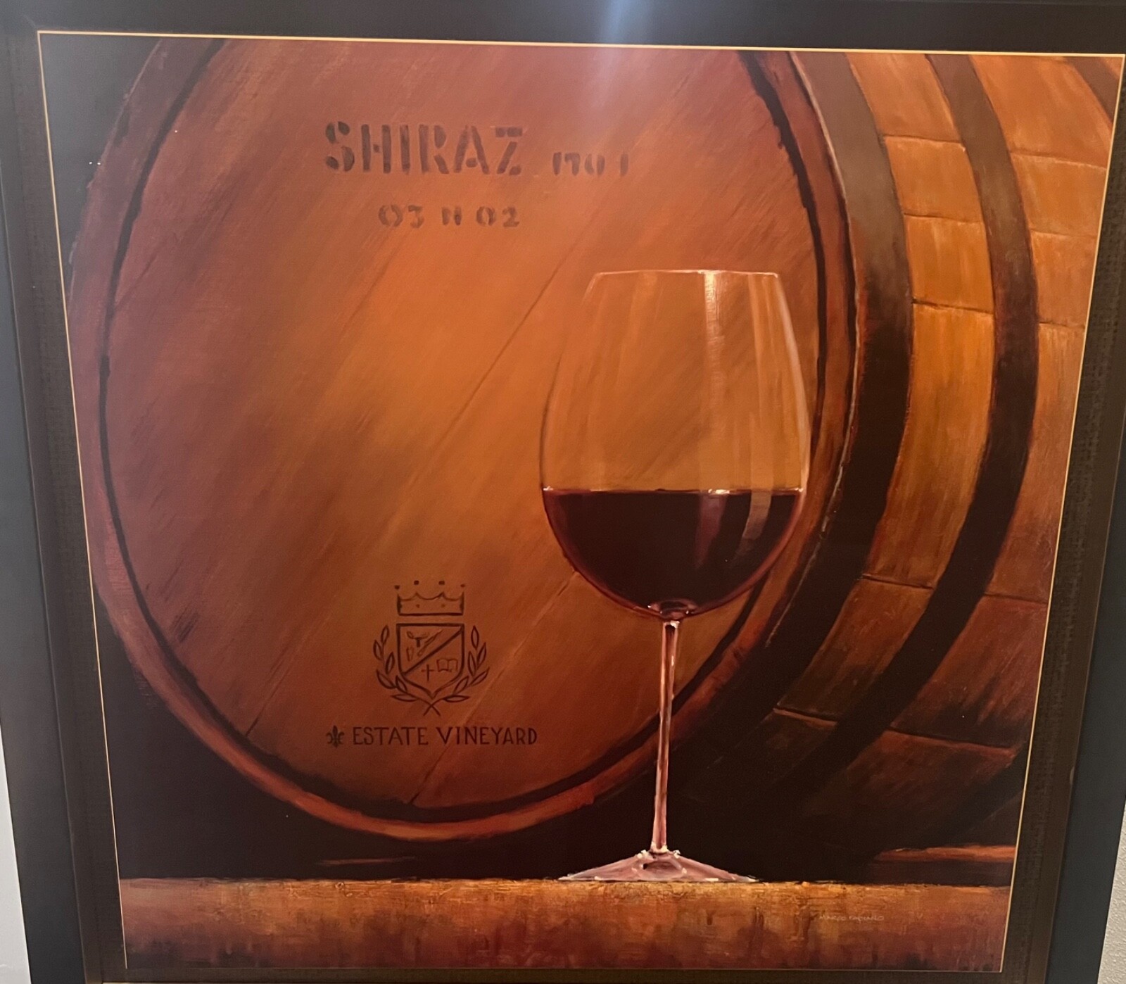 Wine Glass Painting (Estate Vineyard)