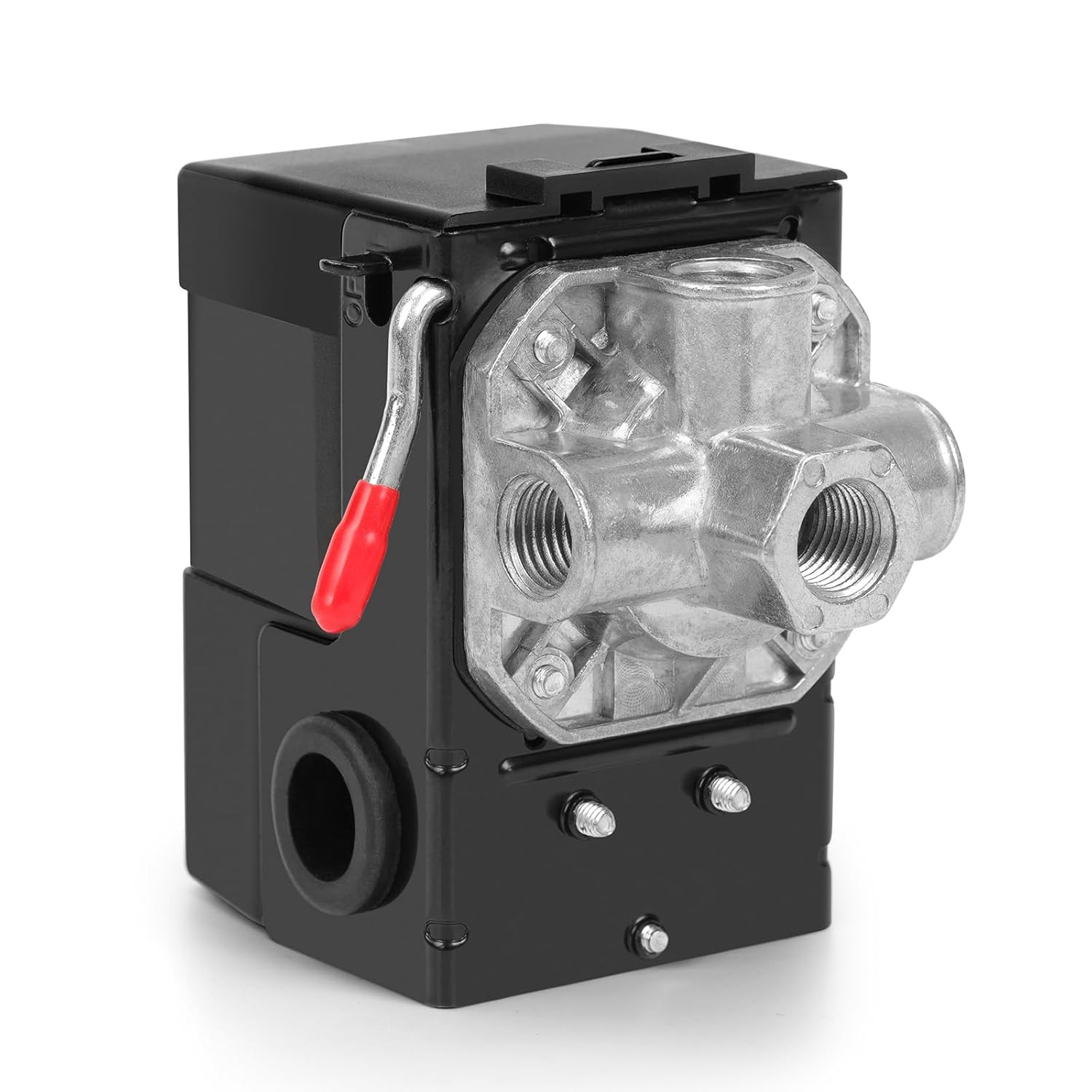 Air Compressor Pressure Switch FB10-4H, 4 Port 1/4" NPT, 95-120 PSI P...