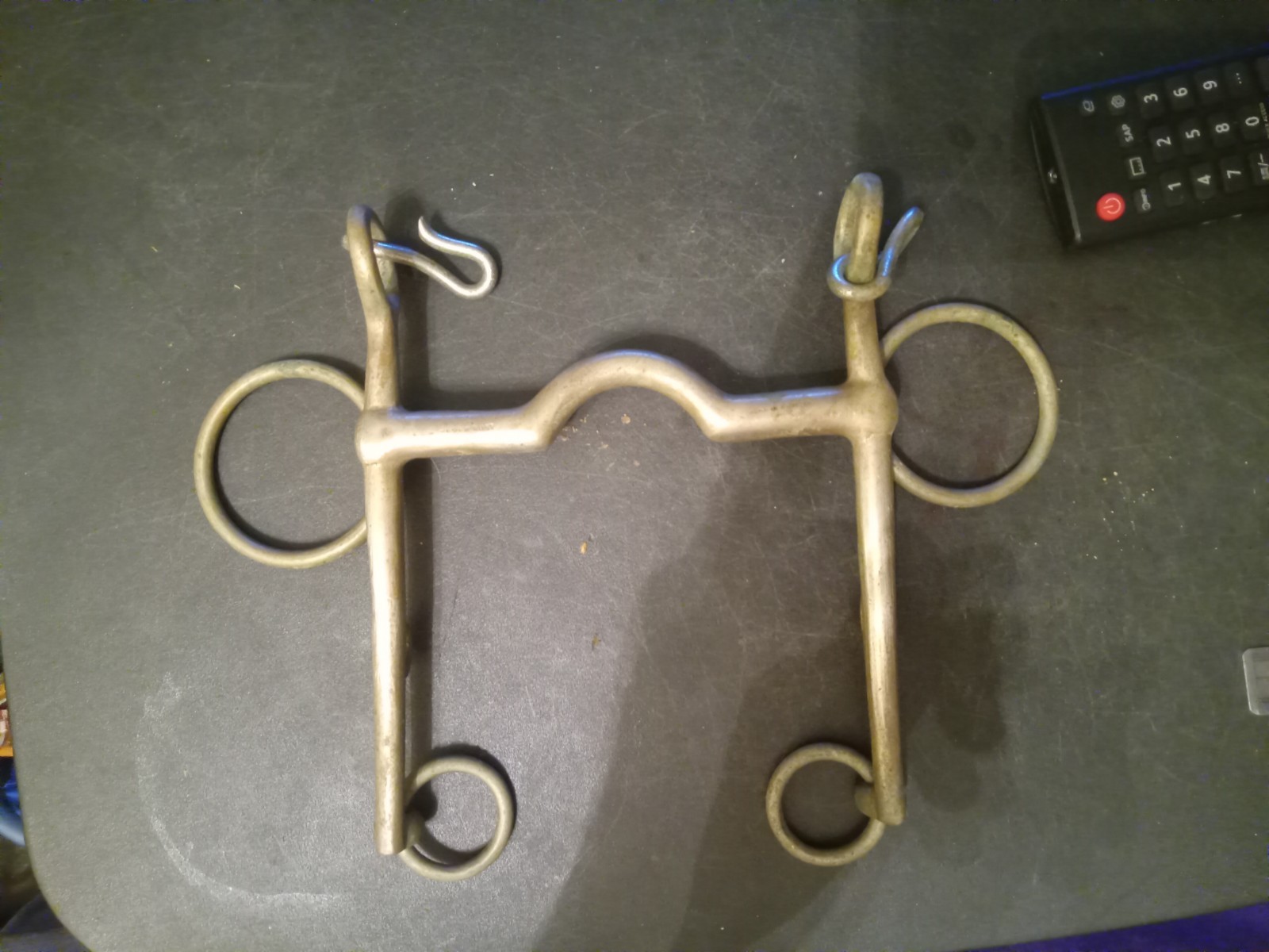 Weymouth bit 4 ring 4 3/4 in  ported nickel
