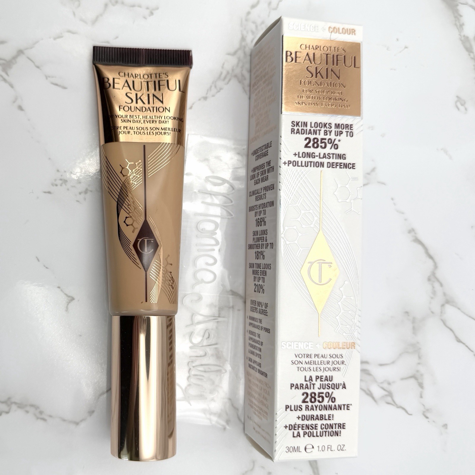 NEW Charlotte Tilbury Beautiful Skin Foundation, Light 4 Neutral 30ml Full Size