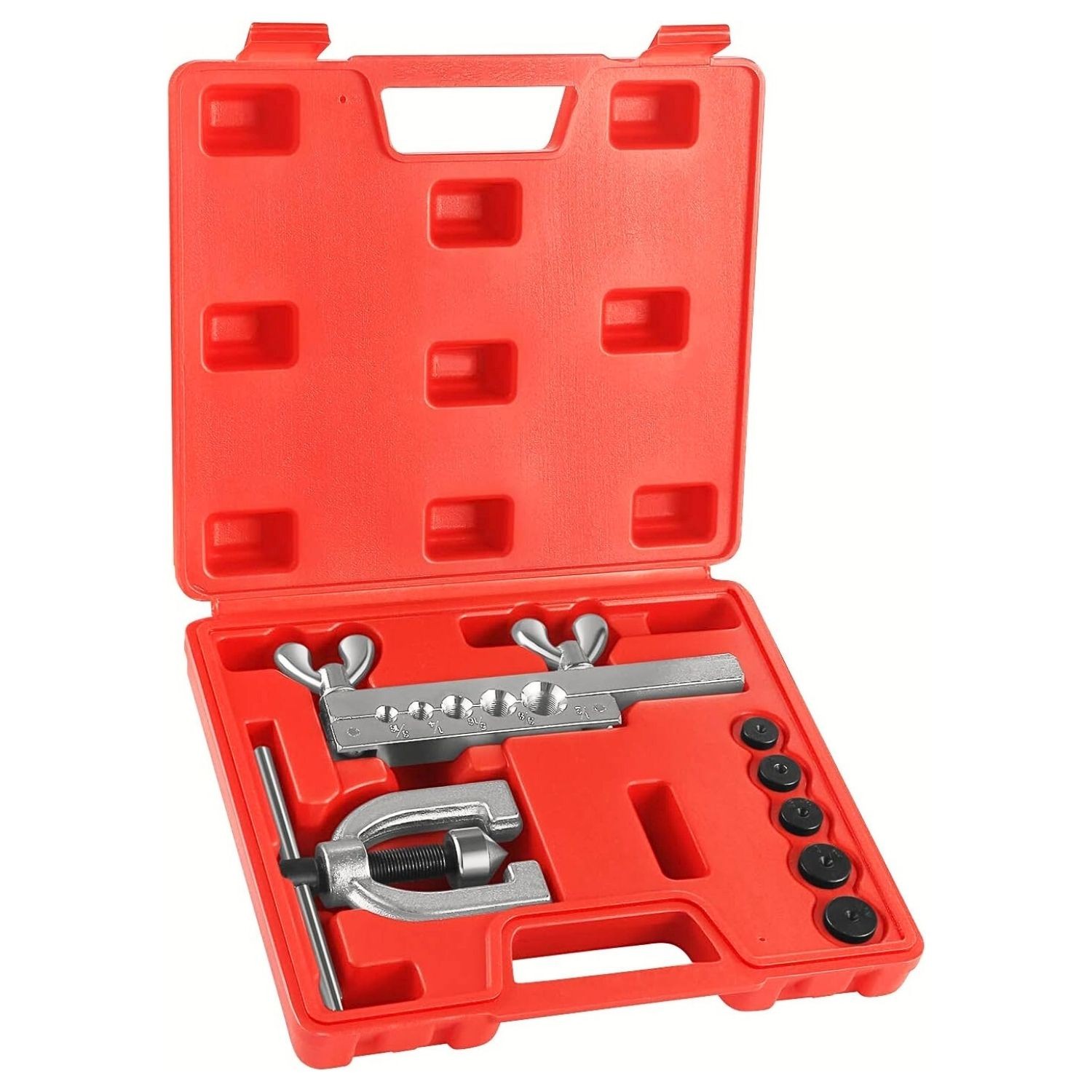 SAE 45 Degree Double Flare Brake Line Flaring Tool Kit 3/16, 1/4, 5/16, 3/8, 1/2