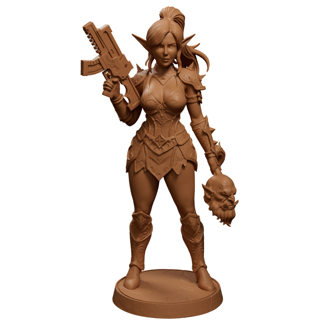 Dungeons & Dragons Playable Character - Female Elf Vaelisra Gunslinger, Paladin