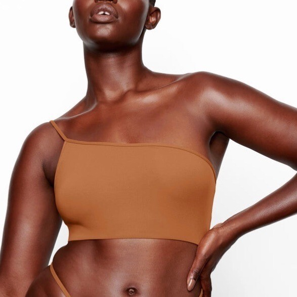 SKIMS Fits Everybody One Shoulder Bralette Copper Womens 2X