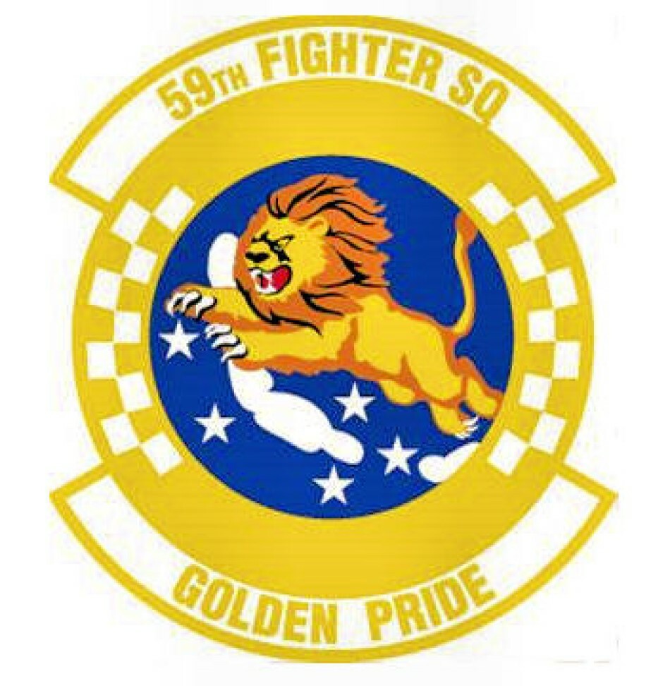 USAF 59th Fighter Squadron Self-adhesive Vinyl Decal