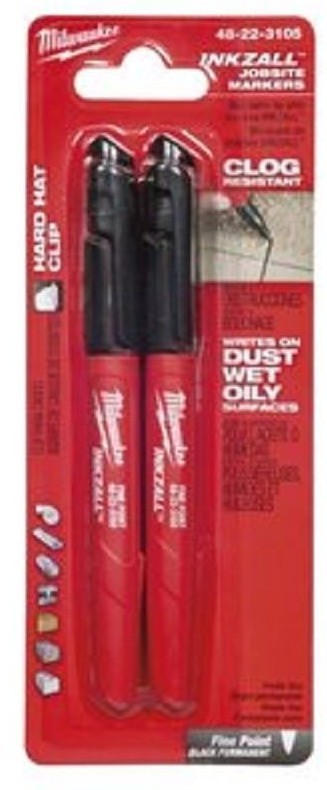 Milwaukee 48-22-3105 Inkzall Fine Point Black Marker (2-Pack)