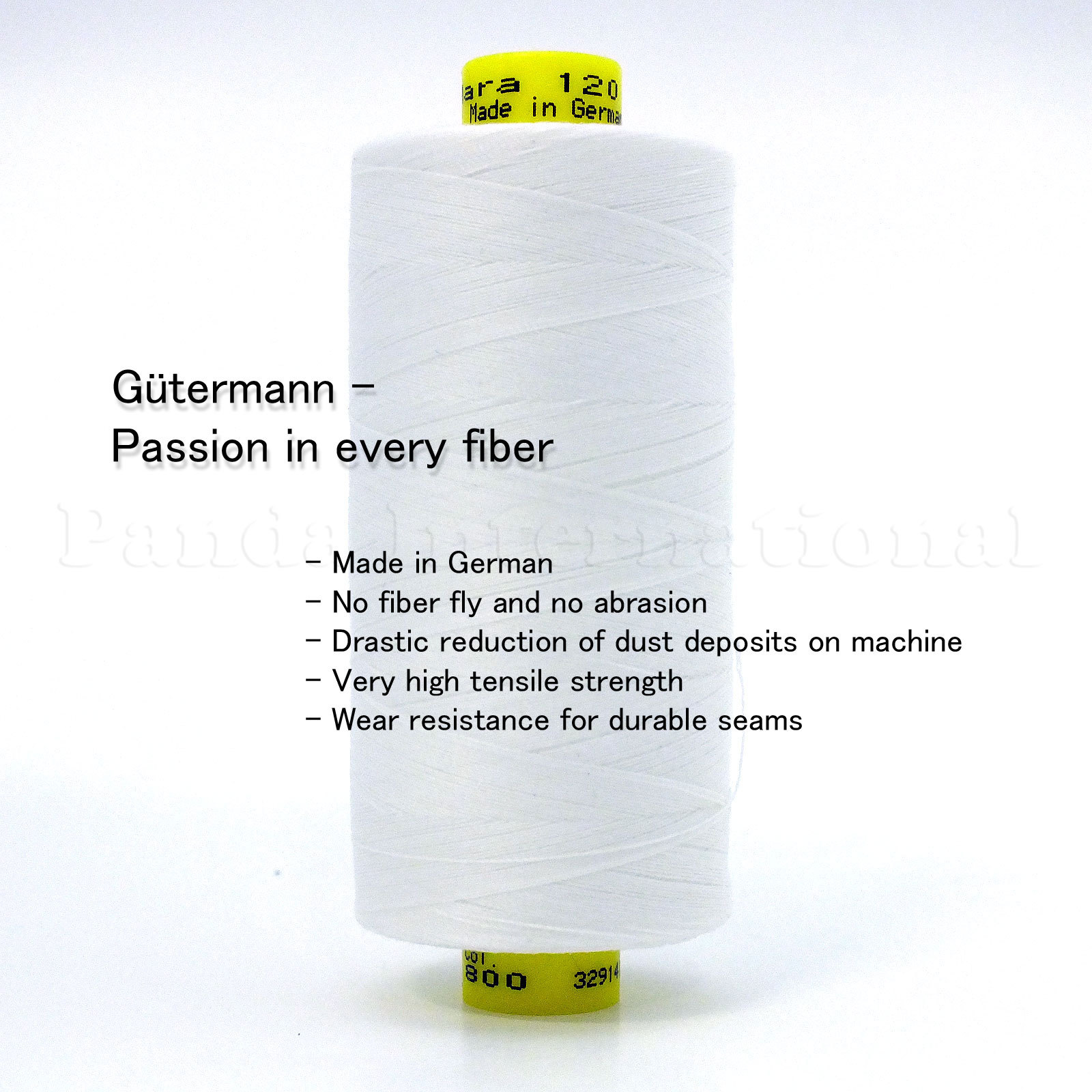 GUTERMANN Mara 120 TEX 25 POLYESTER THREAD 1094 yard/spool Col:800 10 spools