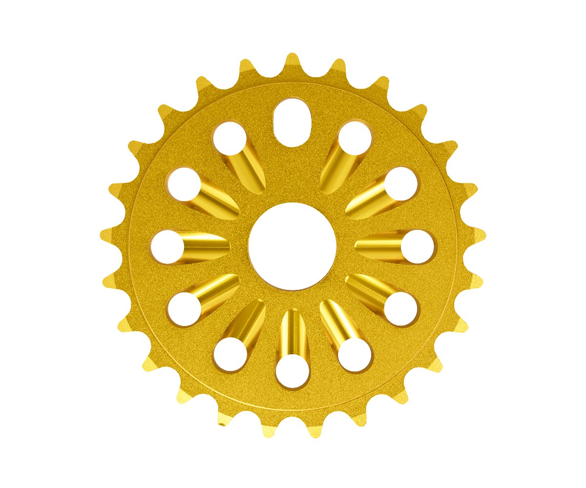 PRO+ BMX 25 TEETH ALLOY CHAINRING 6061-T6 1/2 X 1/8 GOLD