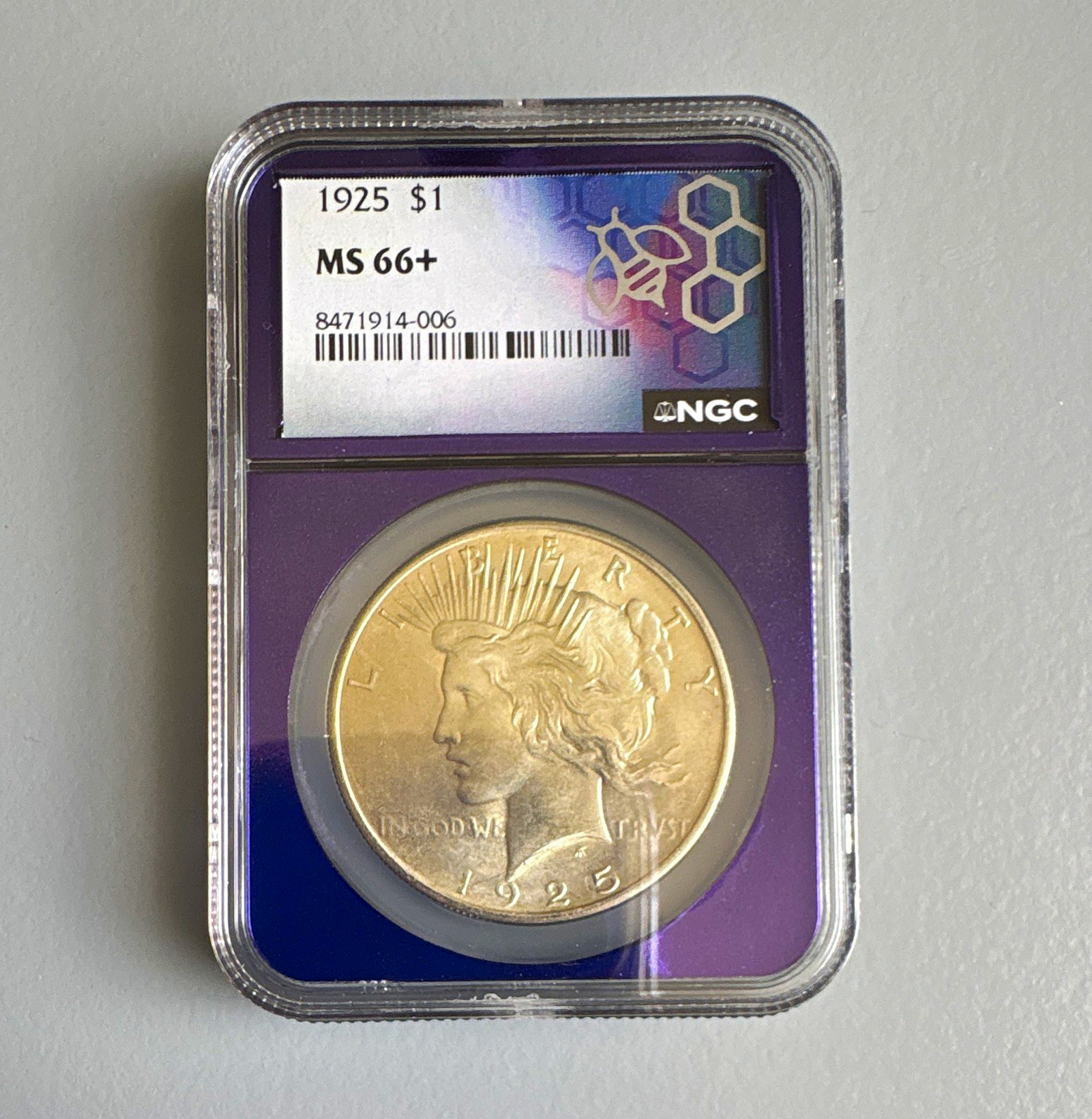 1925 Peace Dollar $1 Silver NGC MS 66+