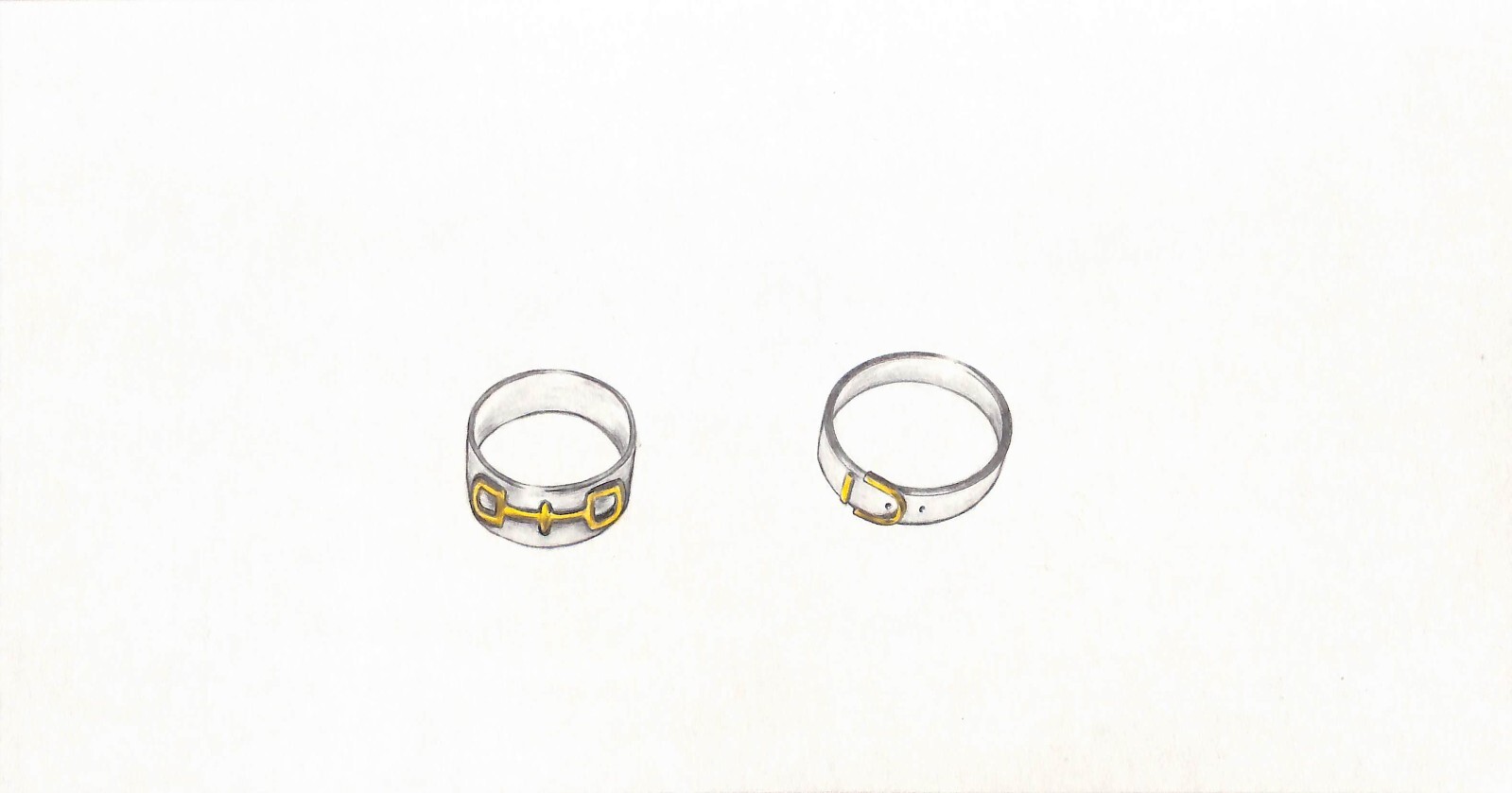 Rings Graphite Drawing