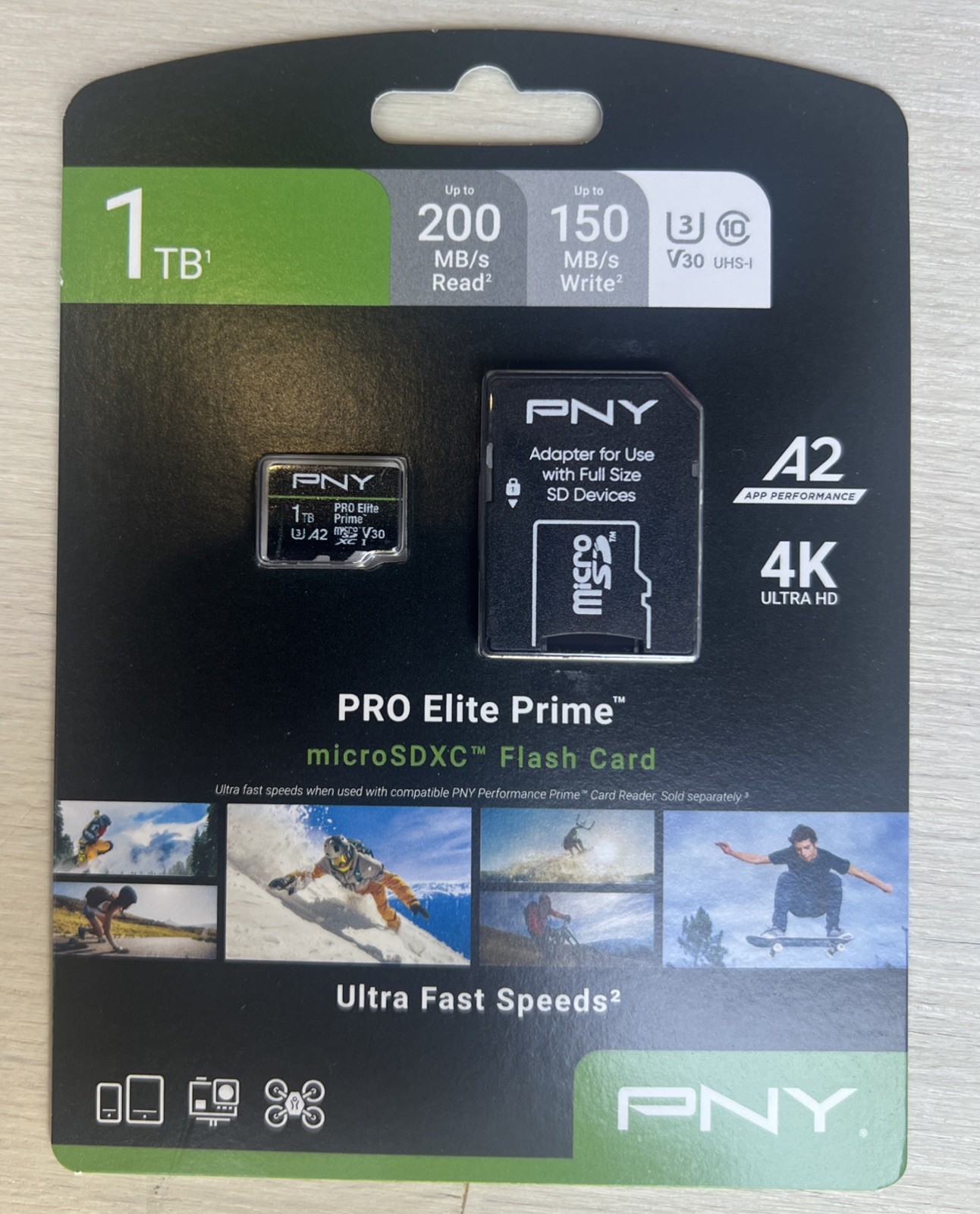 PNY 1TB PRO Elite Prime 4K microSDXC Flash Memory Card - New